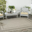 Alfombra decorativa impermeable 2'7"x5' beige/negro