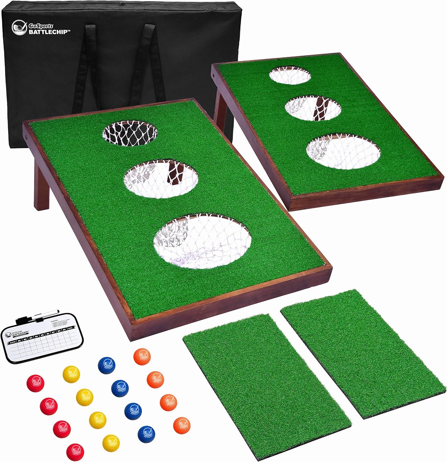 Set golf Battlechip 2 objetivos 3x2pulg 16 bolas espuma