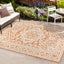 Alfombra área 8x10ft textura Sinjuri naranja/crema exterior
