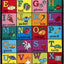 Alfombra antiderrap educativa para niños 5x7ft multicolor