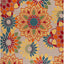Alfombra exterior lavable 9x12ft marfil y naranja