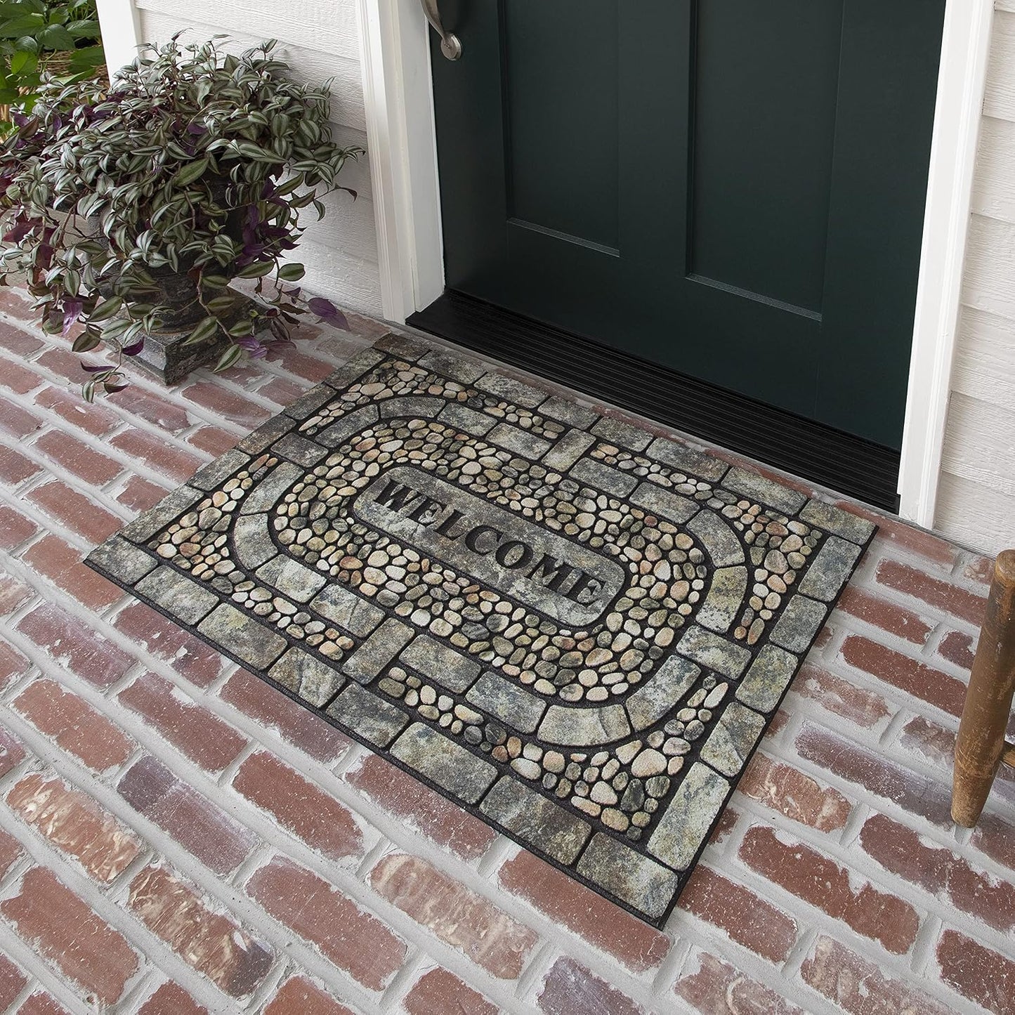 Alfombra entrada puerta 1,52x0,91m antiderrap goma gris
