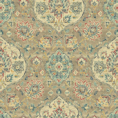 Papel tapiz autoadhesivo inspirado en alfombras gris pardo