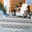 Alfombra exterior redonda 5'3" azul gris no pelusa CBN333M
