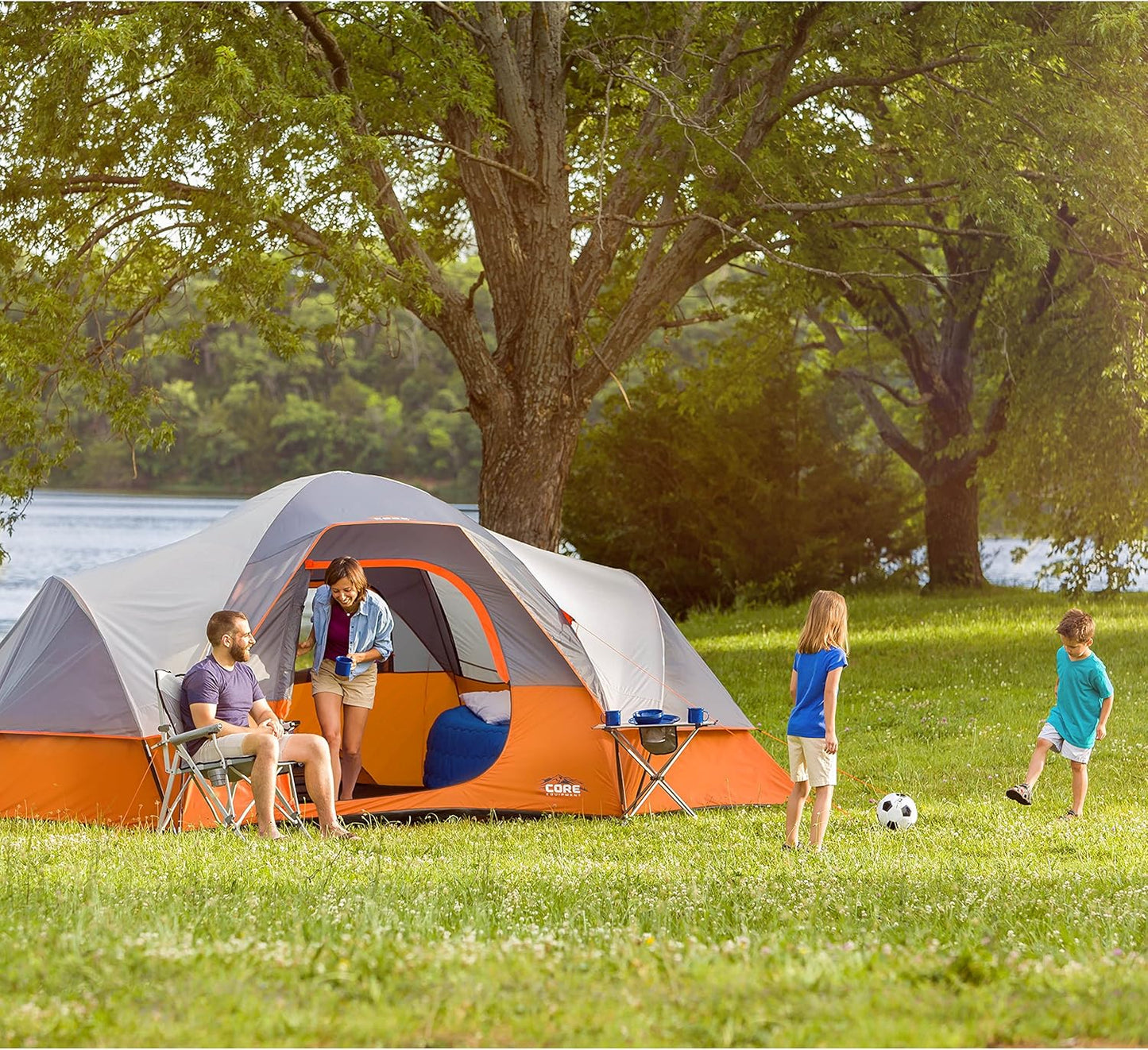 Tienda campaña CORE para 3-9 personas con loft de equipo