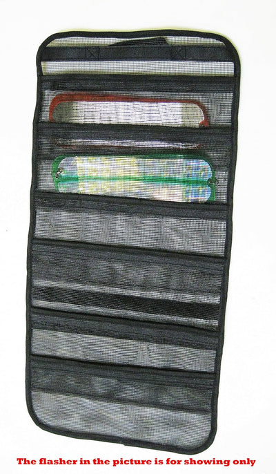 Organizador pesca ventilado 6 bolsillos 13x4pulg