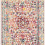 Alfombra decorativa 3x5ft diseño bohemio marfil y rojo