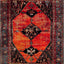 Alfombra sala 8x10pulg naranja diseño persa tradicional