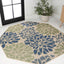 Tapete octagonal 5ft floral zinnia resistente patio