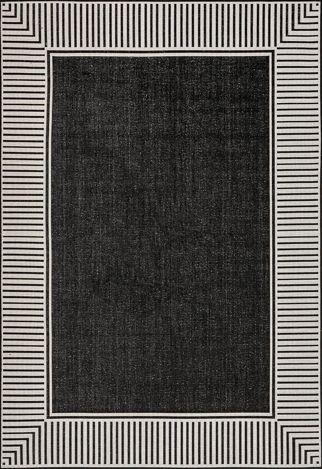 Alfombra 5x8ft borde rayas suave resistente manchas