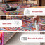 Alfombra dormitorio sala 4x6' círculos bohemios resistente