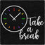Tapete infantil con reloj 30x30" color negro