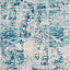 Alfombra cuadrada 8ft color marfil y turquesa sala