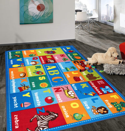 Alfombra antiderrap educativa alfabeto 3'3x4'7 multicolor