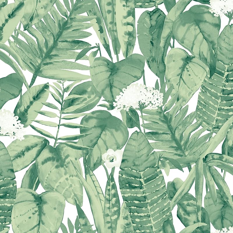 Papel tapiz remov. Jungle Green 20.5x16.5" 2 pzas
