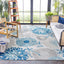 Alfombra exterior cuadrada gris y azul no pelusa CBN832F