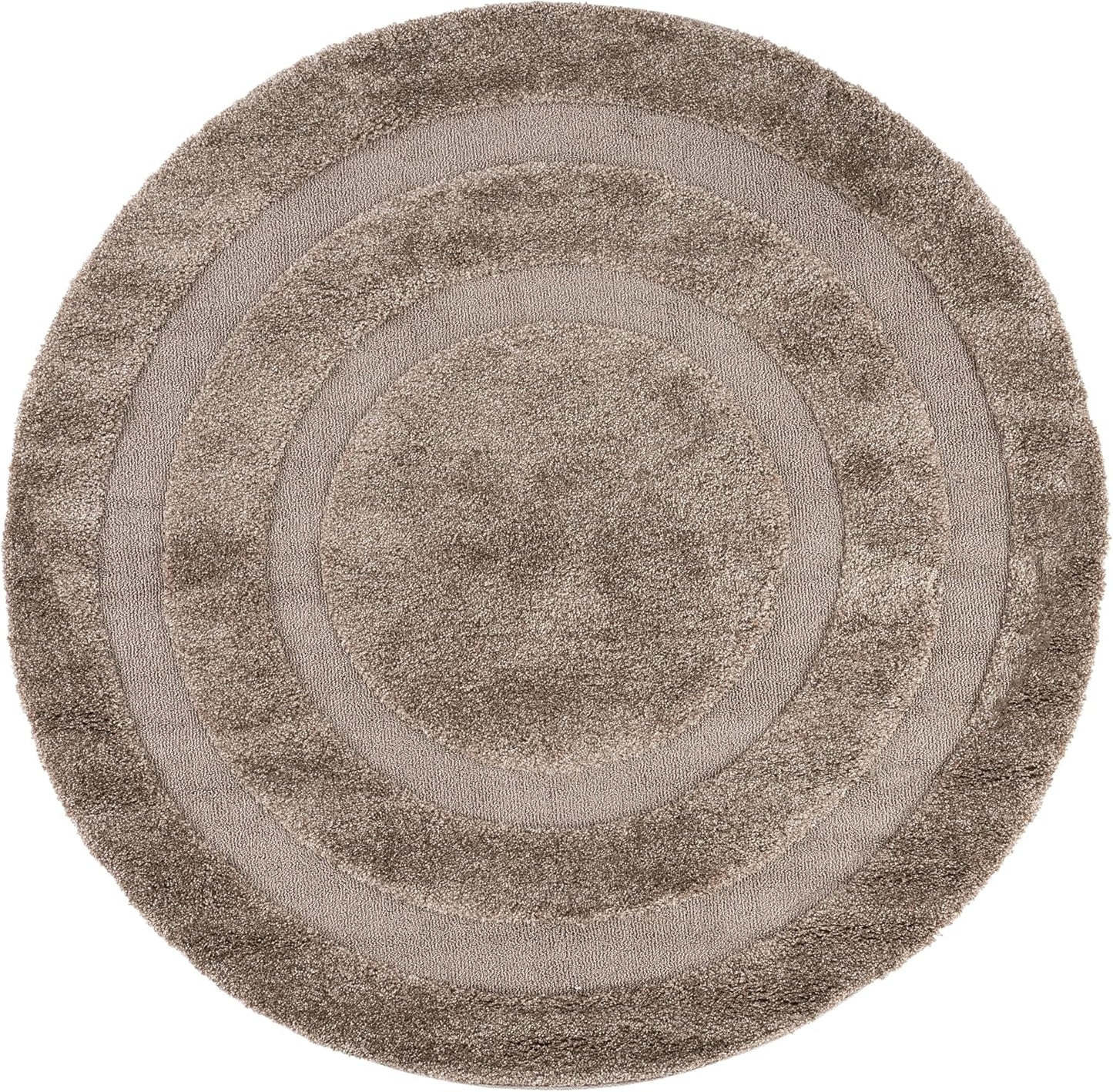 Alfombra redonda 8ft beige no se desprende 1.2pulg