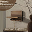 Portallaves estilo granja madera 7" pared 4 ganchos estante