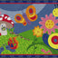 Alfombra antideslizante para niños 3x5ft diseño insectos