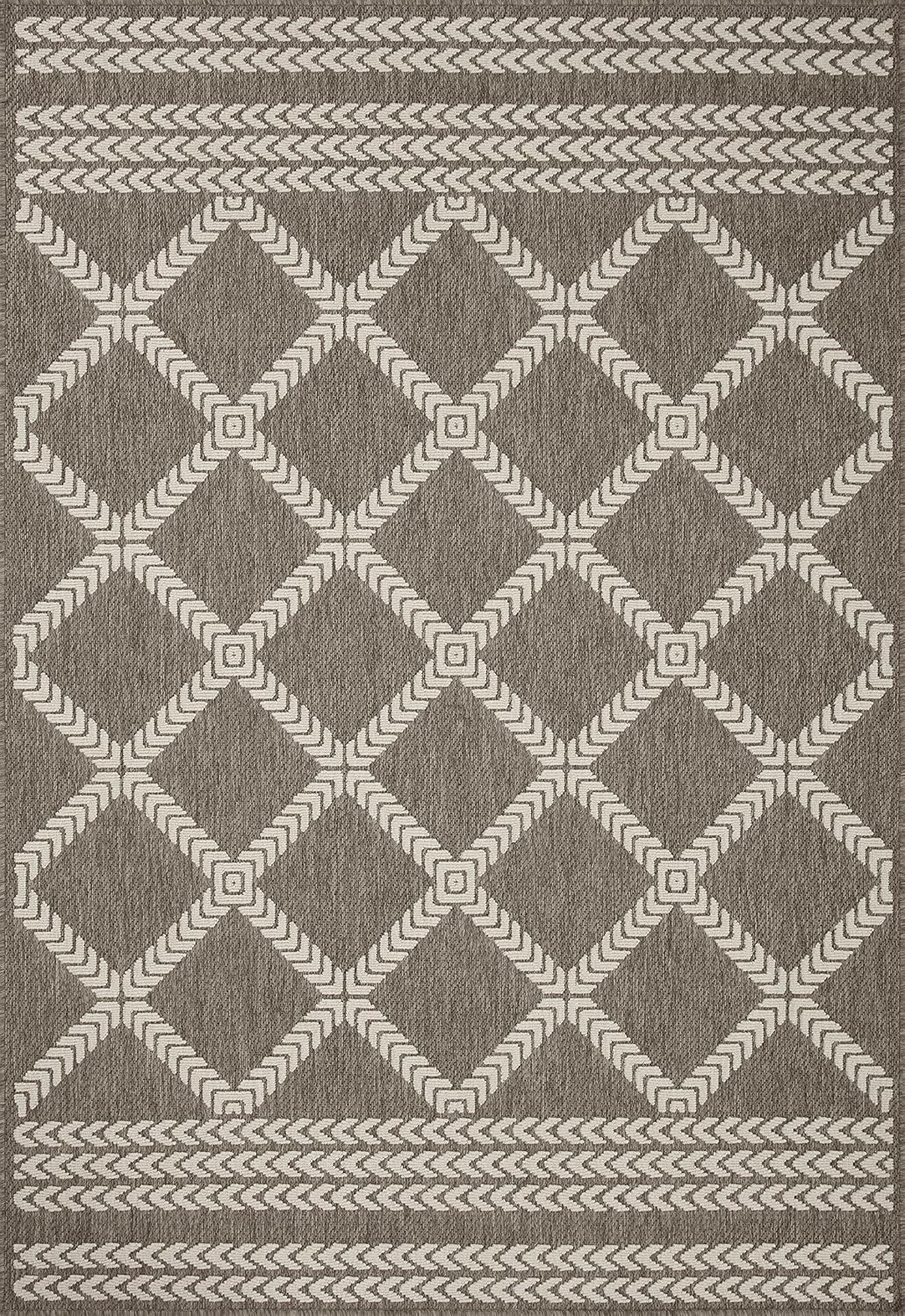 Alfombra decorativa 2'2" x 3'9" color natural/marfil