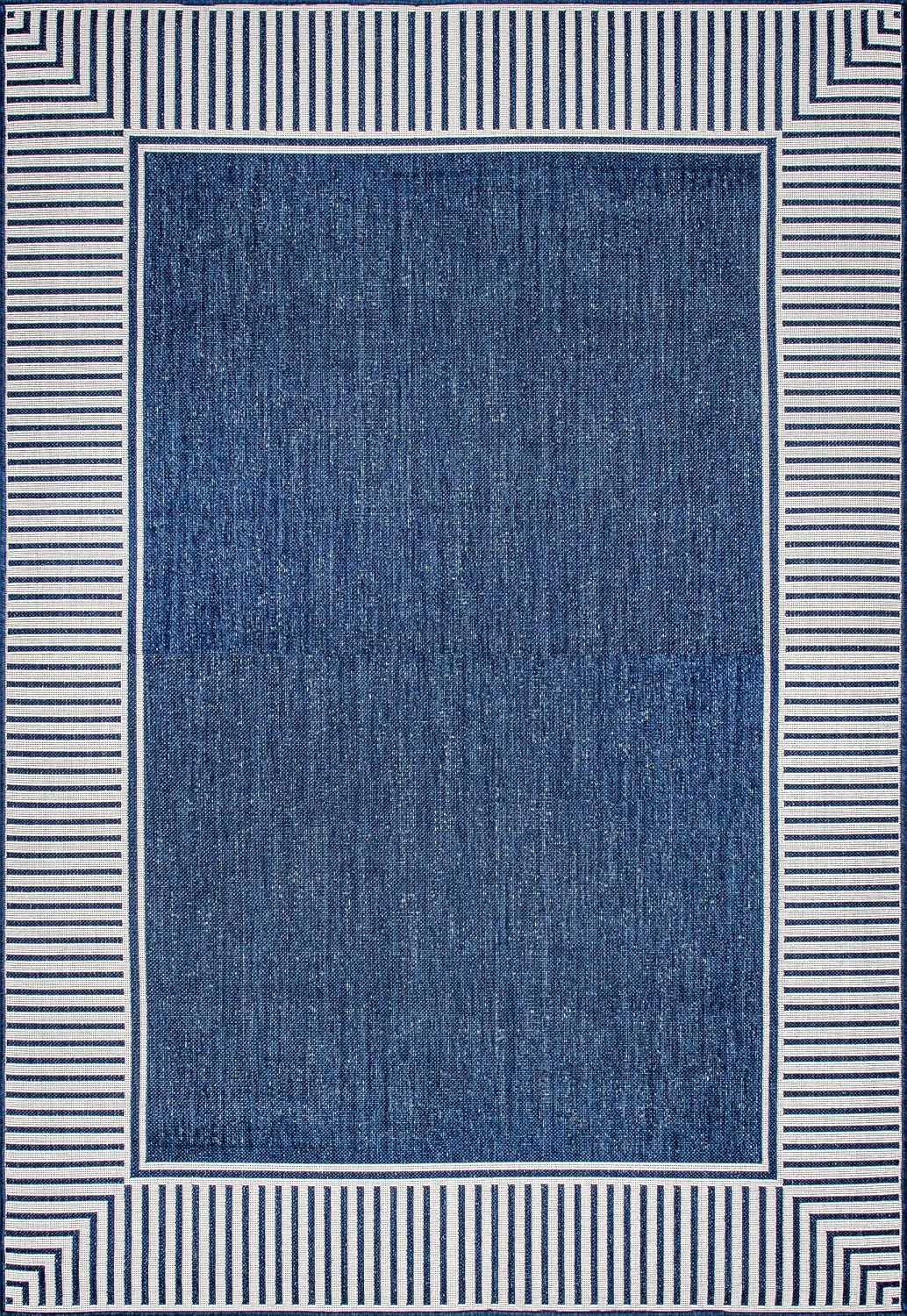 Alfombra área 2'x3' borde a rayas resistente manchas