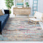 Alfombra decorativa 3x5ft gris turquesa diseño bohemio