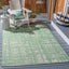 Alfombra decorativa impermeable 9x12ft color verde y azul