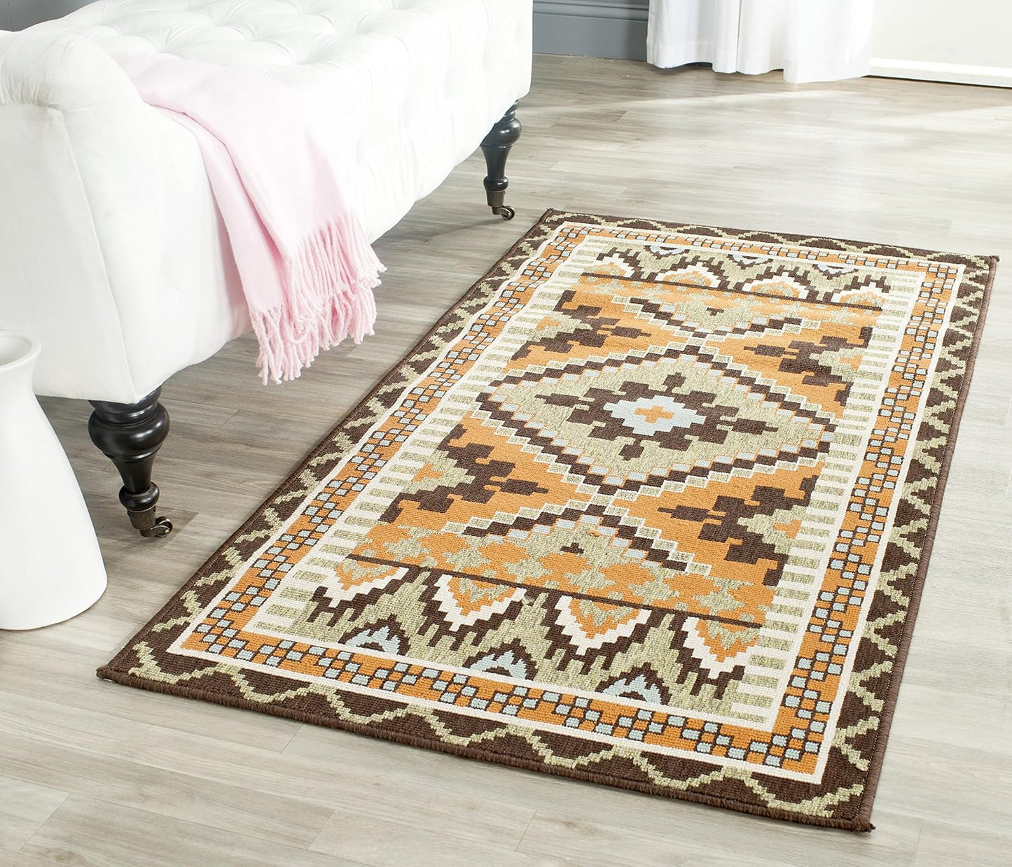 Alfombra decorativa 4x5ft 7pulg bohemio