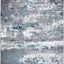 Alfombra abstracta acuarela envejecida 7x10ft azul