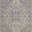 Alfombra exterior lavable 5.3x7.6ft color crema y azul
