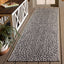 Alfombra lavable pasillo 2.3x14ft gris y negro Courtyard