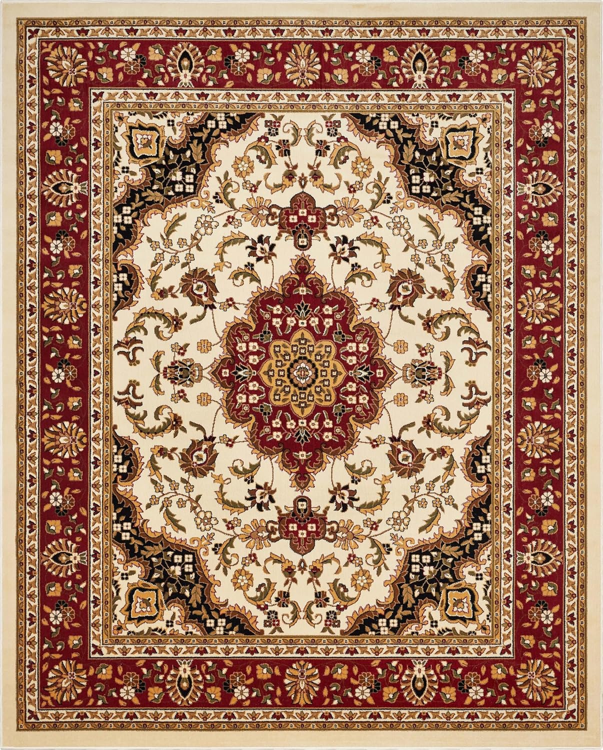 Alfombra 5x7ft Colección Kashan Color Marfil