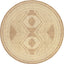 Alfombra redonda tribal 6'7" resistente manchas