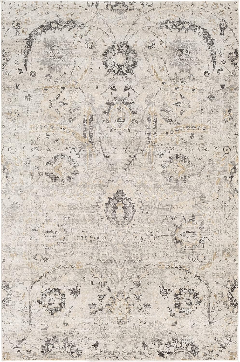 Alfombra 4x6ft para sala dormitorio cocina color carbón