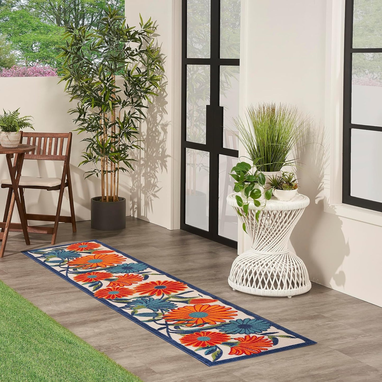 Alfombra dormitorio 2x6ft multicolor fácil de limpiar