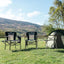 Silla plegable camping gran tamaño con mesa