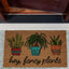 Felpudo fibra coco natural 17x29" plantas elegantes