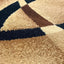 Alfombra abstracta moderna roja negra beige polipropileno
