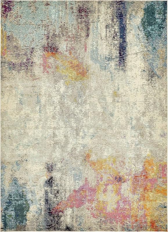 Tapete abstracto moderno multiárea polipropileno beige