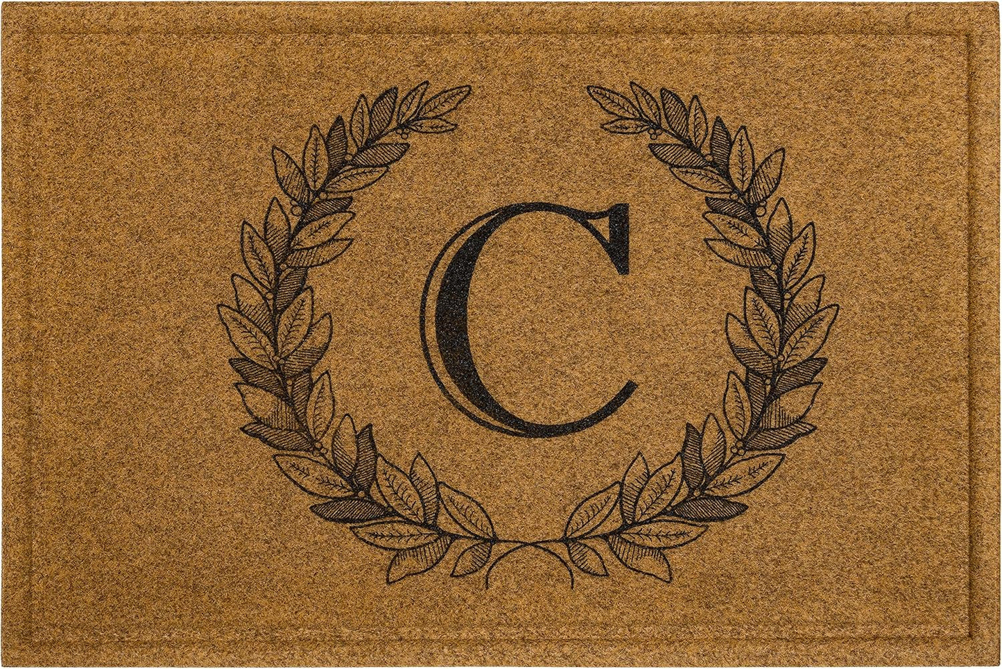 Felpudo puerta monograma C 2x3ft fibra coco antiderrap