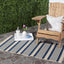 Alfombra cuadrada 2.7ft azul marino y beige resistente exterior