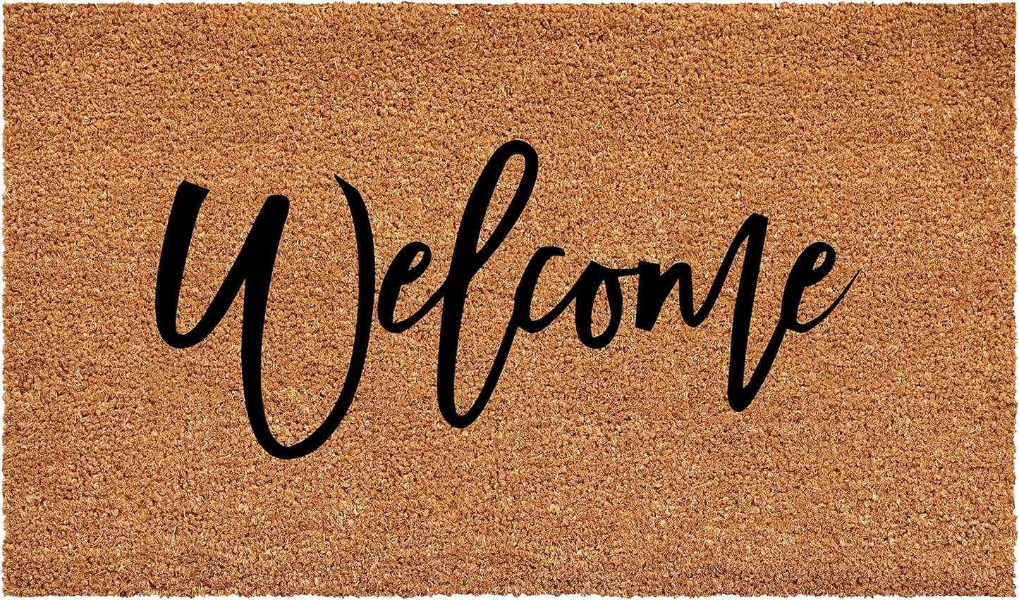 Felpudo bienvenida Cursive 24x48pulg