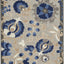 Tapete interior exterior 2'8"x4' natural/azul fácil limpieza