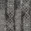 Alfombra sala 5'1x7'6" negro plateado diseño marroquí