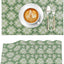 Manteles individuales algodón 13x19pulg set 6 color verde