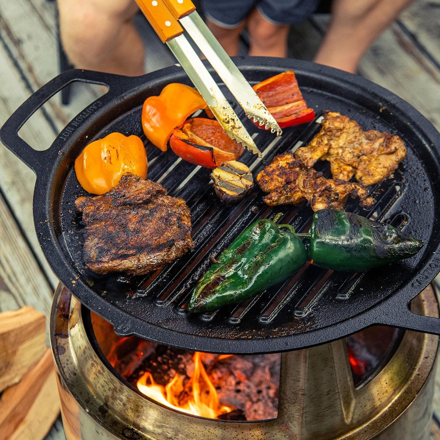 Hub Bonfire acero inox 8" elevación 14.5" diámetro