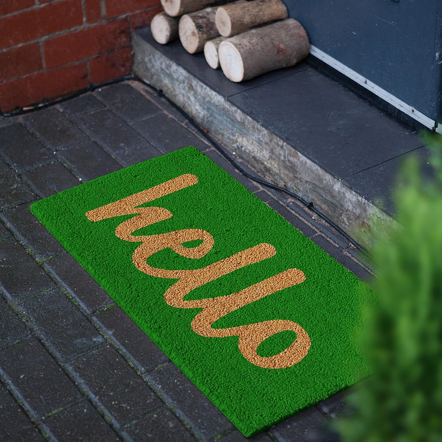 Felpudo Verde de 24x36" para Entrada de Casa