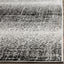 Tapete pasillo 2'6x6' plateado y negro moderno