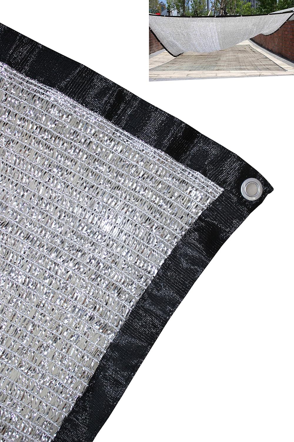 Paneles tela aluminio con ojales 70% 10x12pies