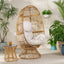 Silla giratoria mimbre con cojín